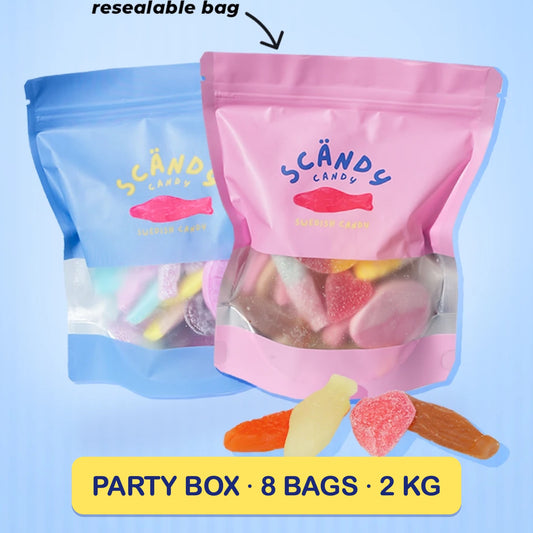 Party Box: 8 bags of Scandy Bubs candy